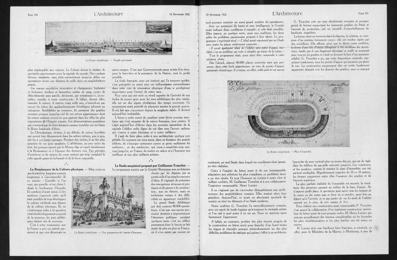 Revue numérisée L’Architecture, Novembre 1922, page 330