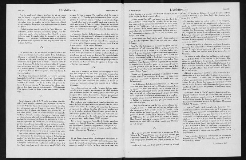 Revue numérisée L’Architecture, Novembre 1922, page 334